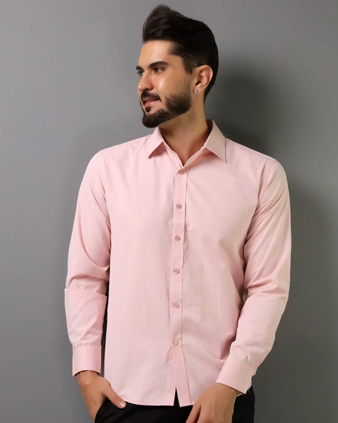 Camisa com Microestampa Discreta (Slim Fit)