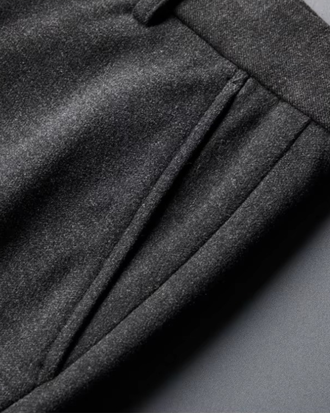 Calça Social Slim Fit Cinza (Lã Fria/Blend)