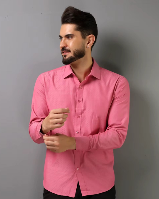 Camisa com Microestampa Discreta (Slim Fit)