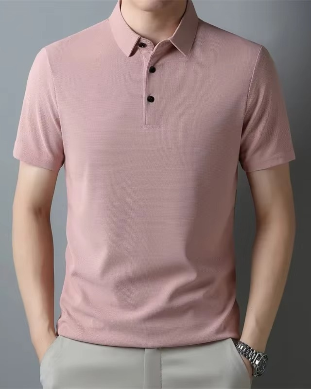 Polo Slim Fit Texturizada (Waffle)