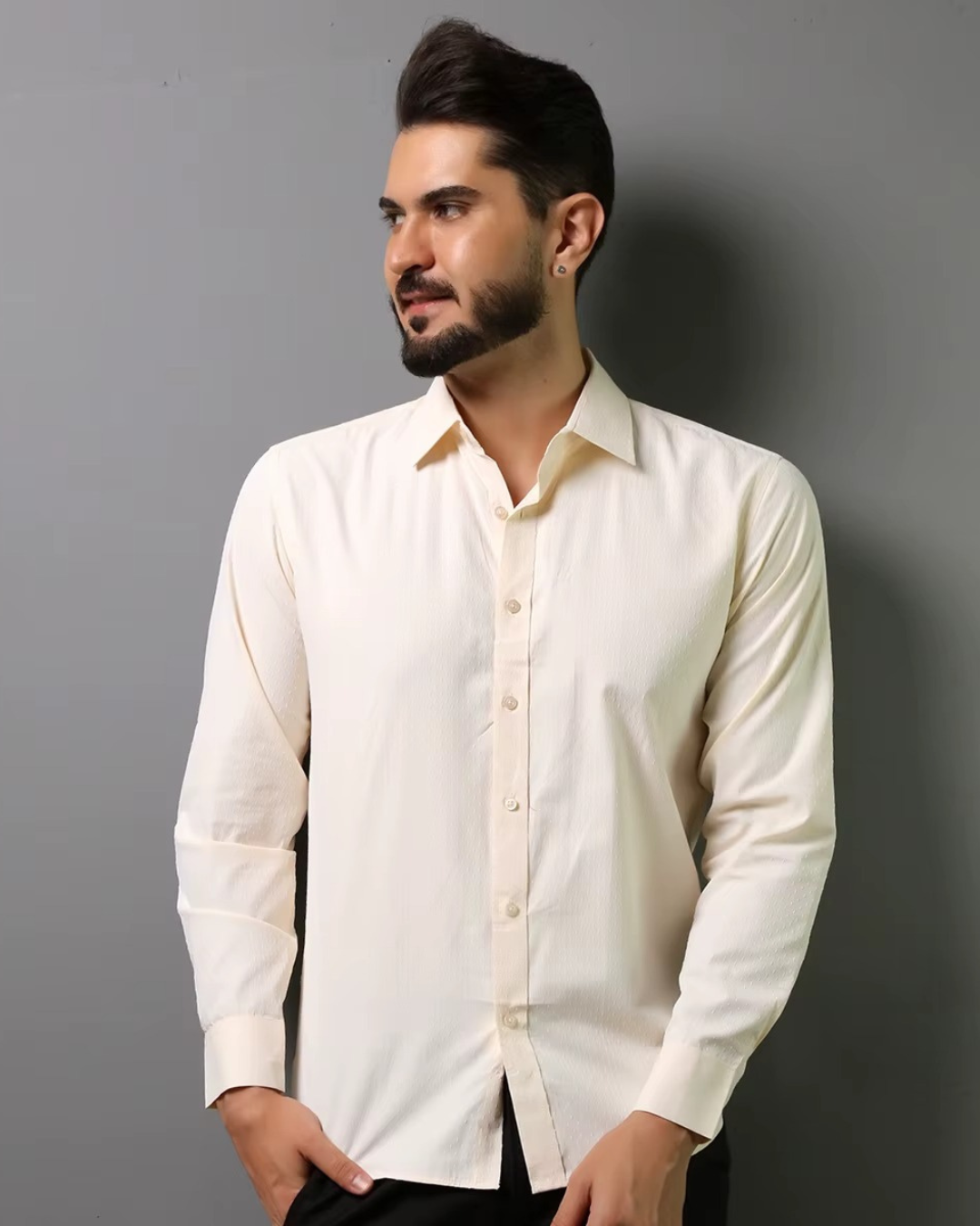 Camisa com Microestampa Discreta (Slim Fit)
