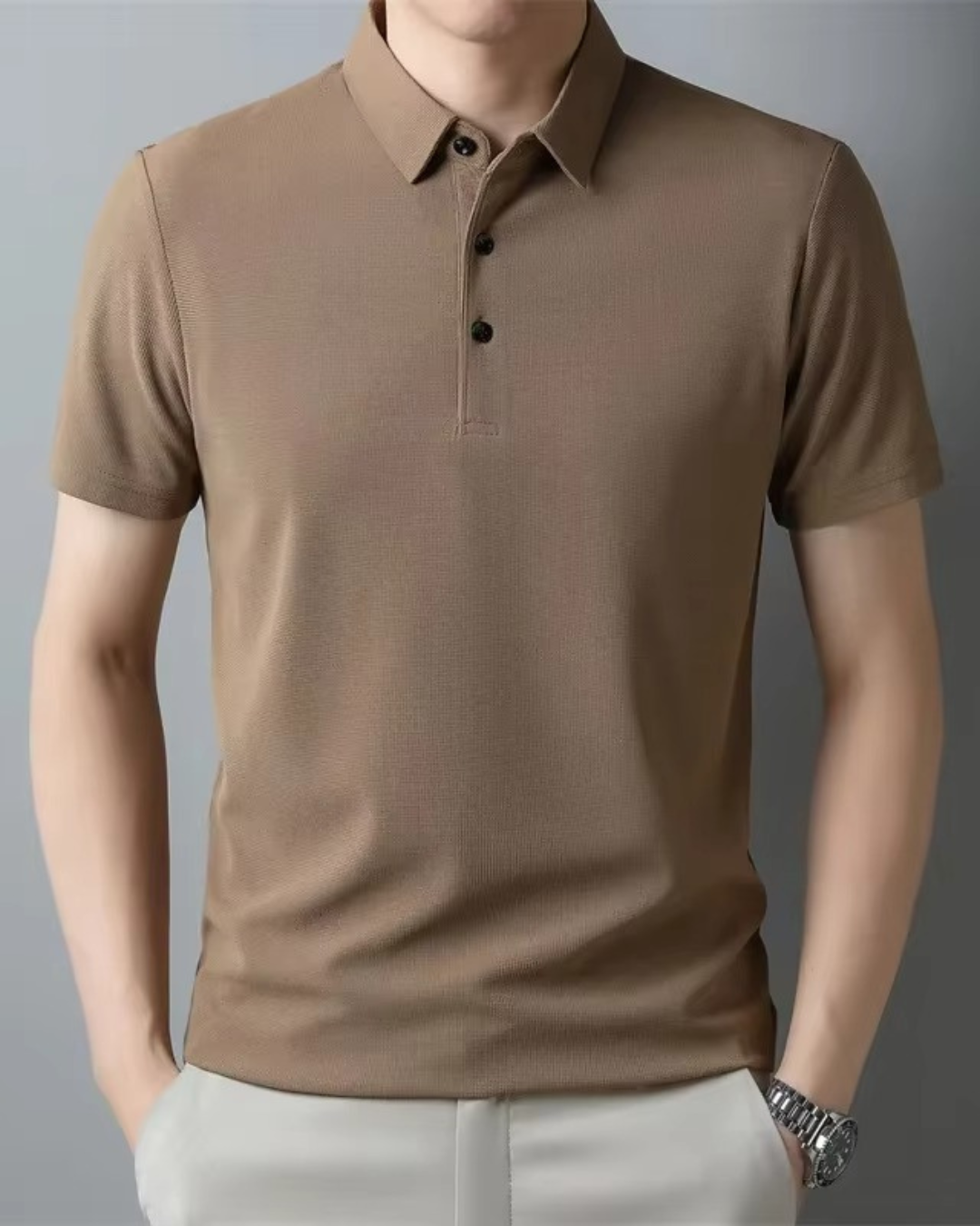Polo Slim Fit Texturizada (Waffle)