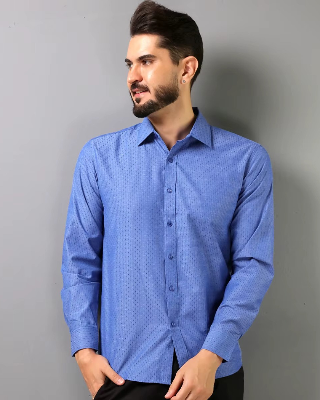 Camisa com Microestampa Discreta (Slim Fit)