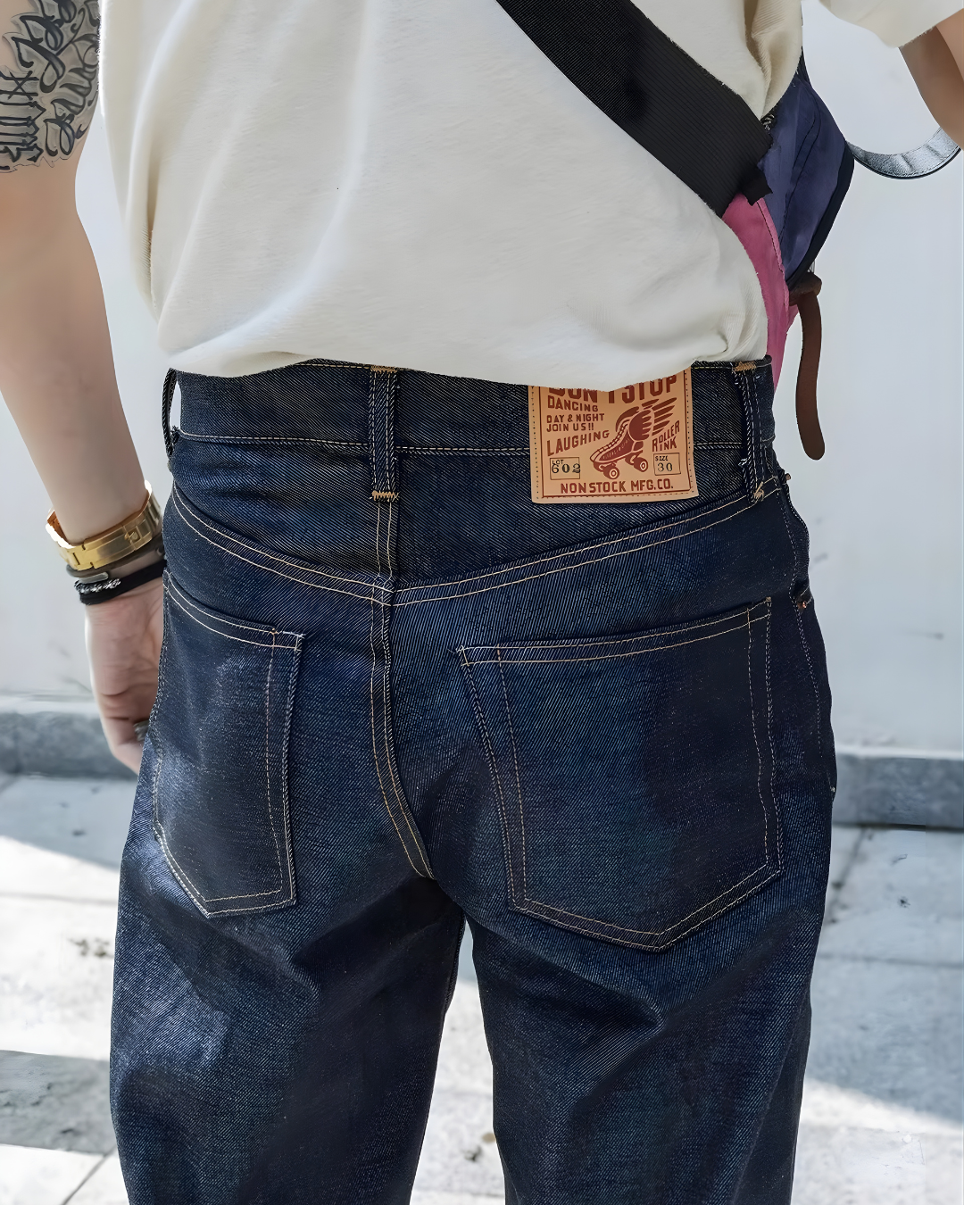 Calça de Sarja Slim Fit Azul Marinho