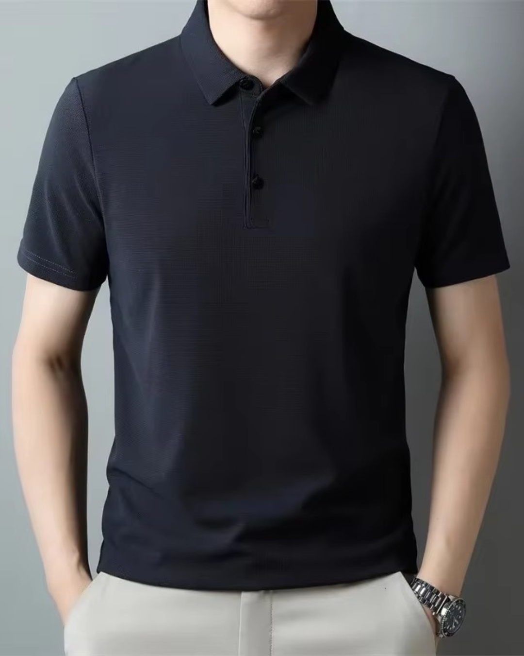 Polo Slim Fit Texturizada (Waffle)