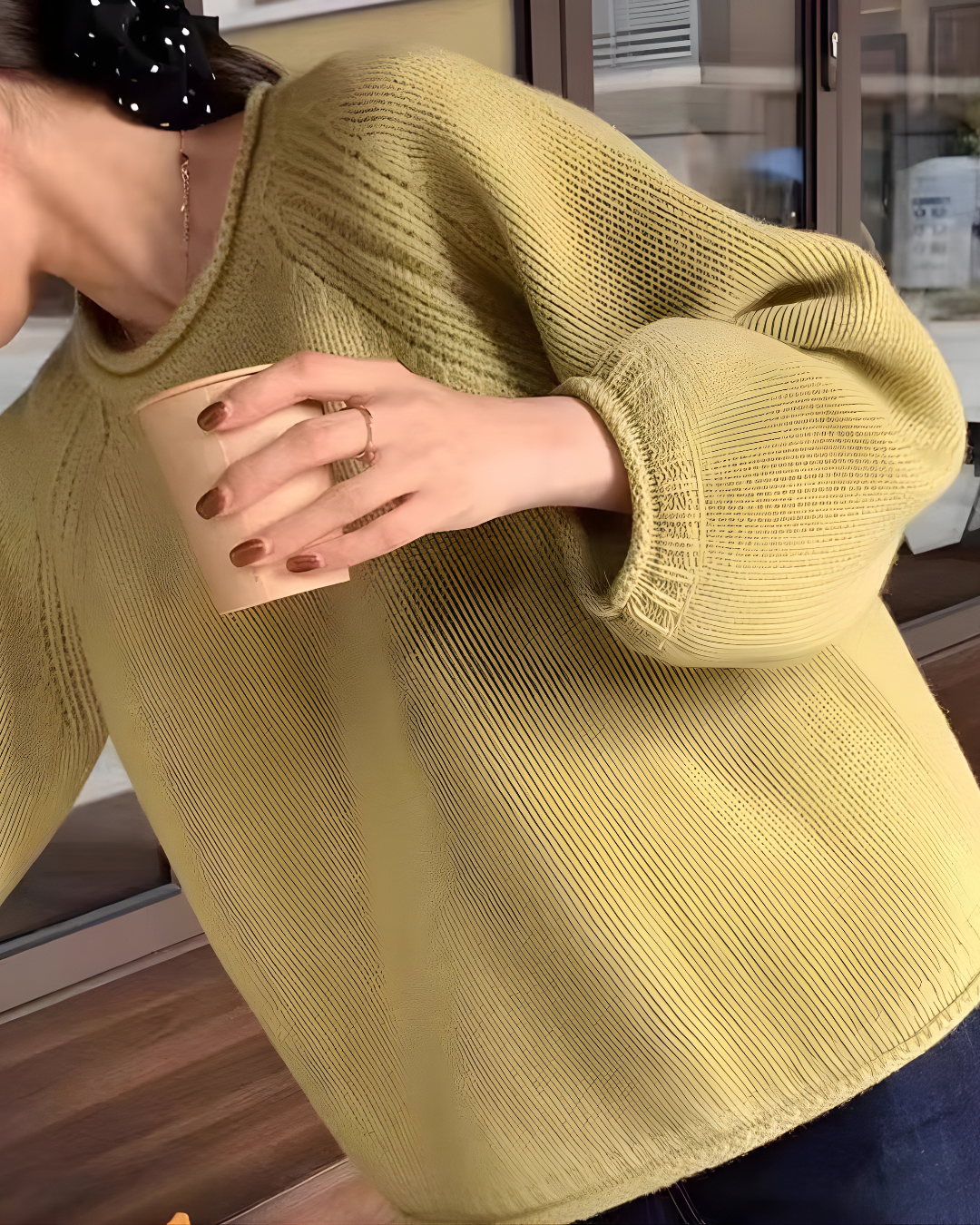 Suéter Gola Redonda de Lã Merino (Blend)