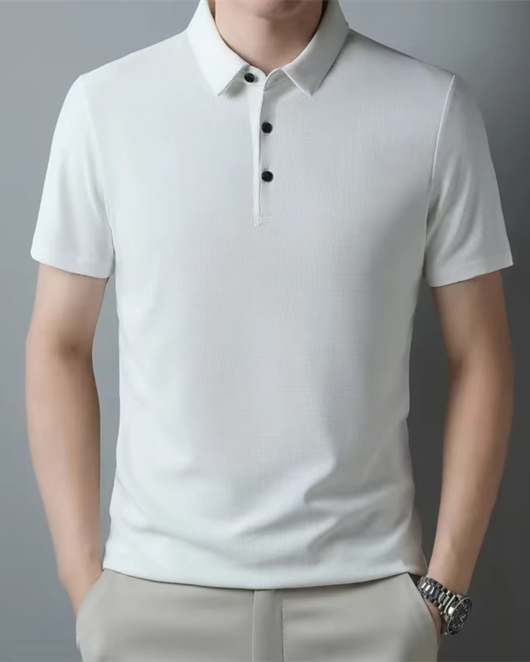 Polo Slim Fit Texturizada (Waffle)