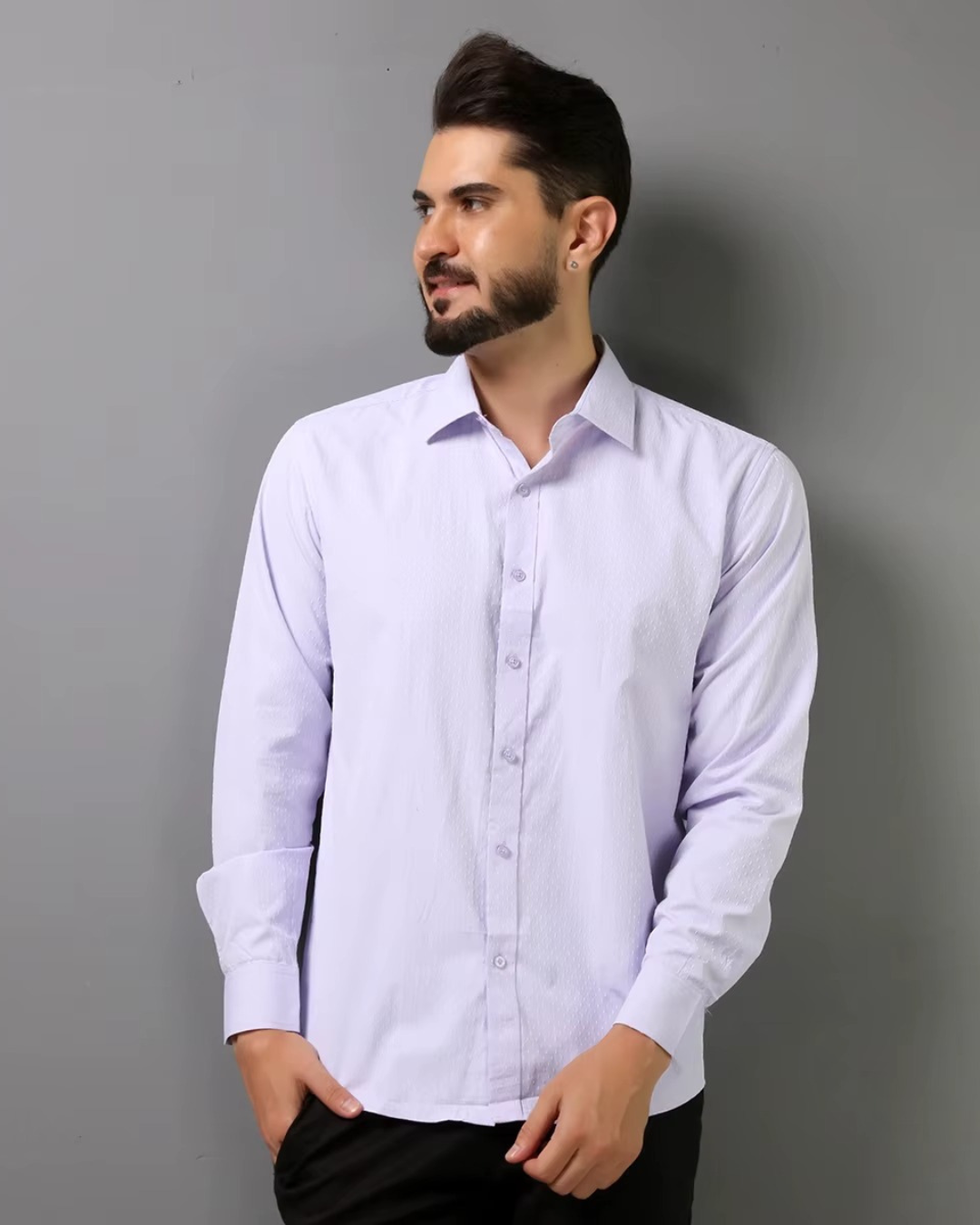 Camisa com Microestampa Discreta (Slim Fit)