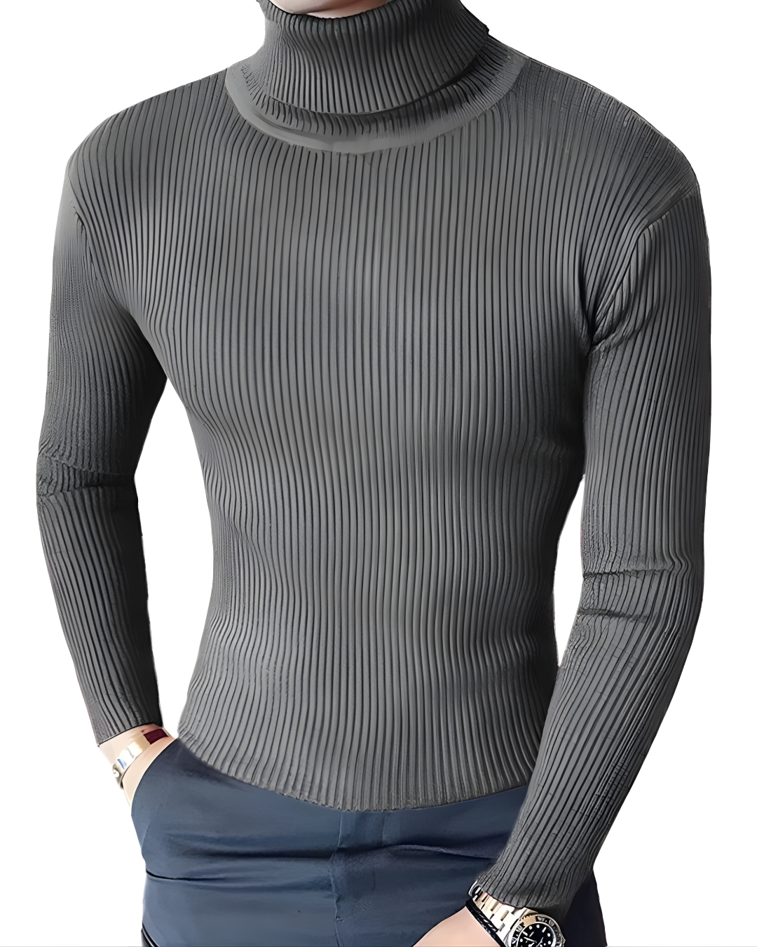 Suéter Gola Alta Fino (Slim Fit)